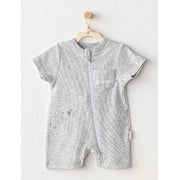 Andy Wawa Andywawa Erkek Bebek Yazlık Romper Tulum - Little King Gri - Body,Tulum,Zıbın