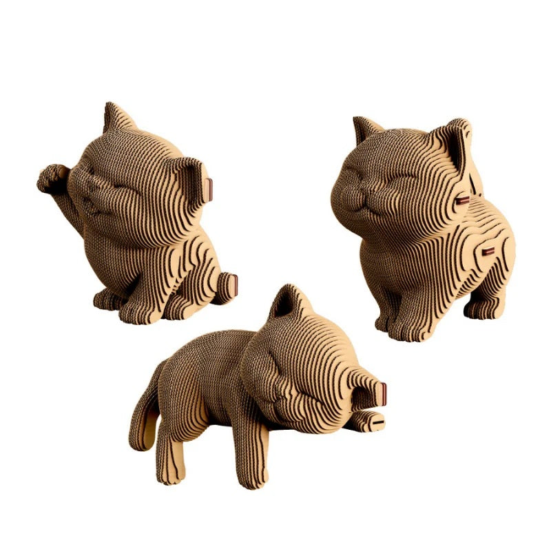 Cartonic 3D Puzzle - Kıttens Trıo - Eğitici Oyuncak - Görsel 3