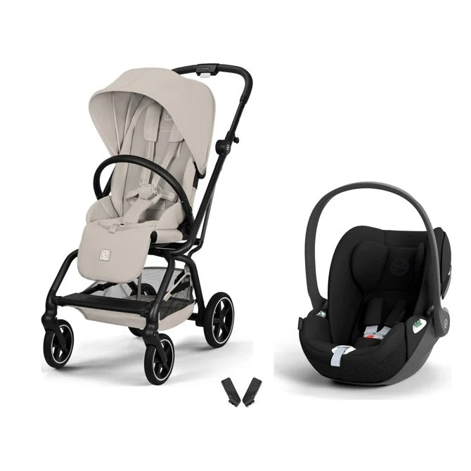 Cybex Eezy S Twist+2 360° Dune Grey bebek arabası ve Cloud T i-Size Sepia Black ana kucağı travel sistem