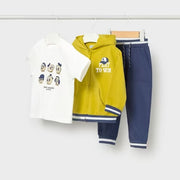 Mayoral Yazlık Erkek Bebek T-shirt Eşofman Ceket 3'lü Set Yeşil