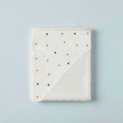 Mama Yoyo Bebek Banyo Havlusu Yıldız Desenli 90x90 cm Ekru