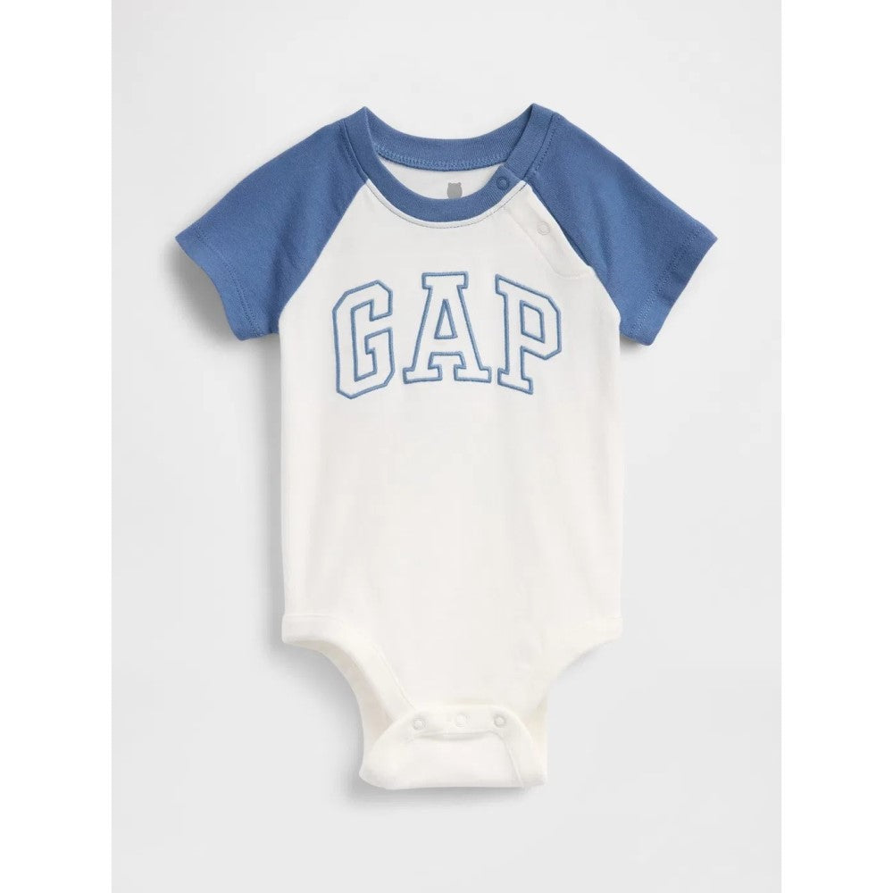 Gap Logolu Erkek Bebek Organik Pamuklu Body Mavi