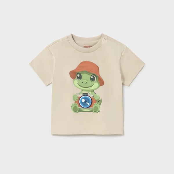 Mayoral Yazlık Erkek Bebek Kısa Kol T-shirt Bej
