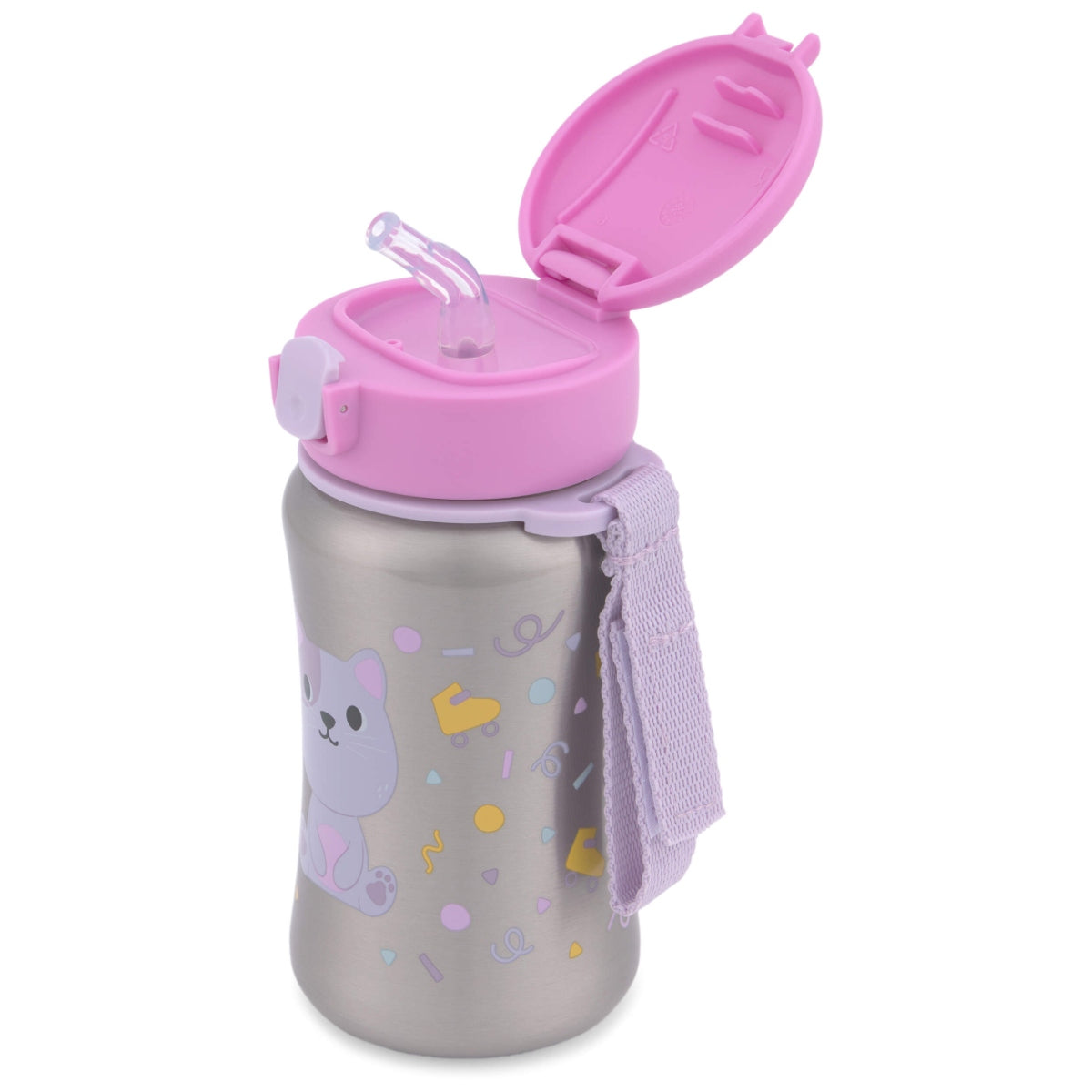 Skip Hop Besties Squad Pipetli Paslanmaz Çelik Suluk - Kedi