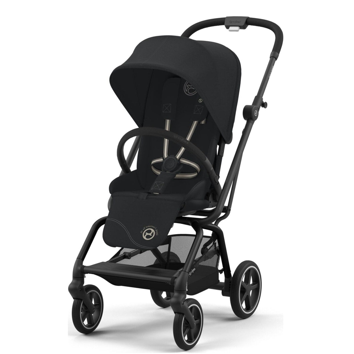 Cybex Eezy S Twist2 Kabin Boy 360 Derece Dönen Bebek Arabası Black Magic Black + Adaptör