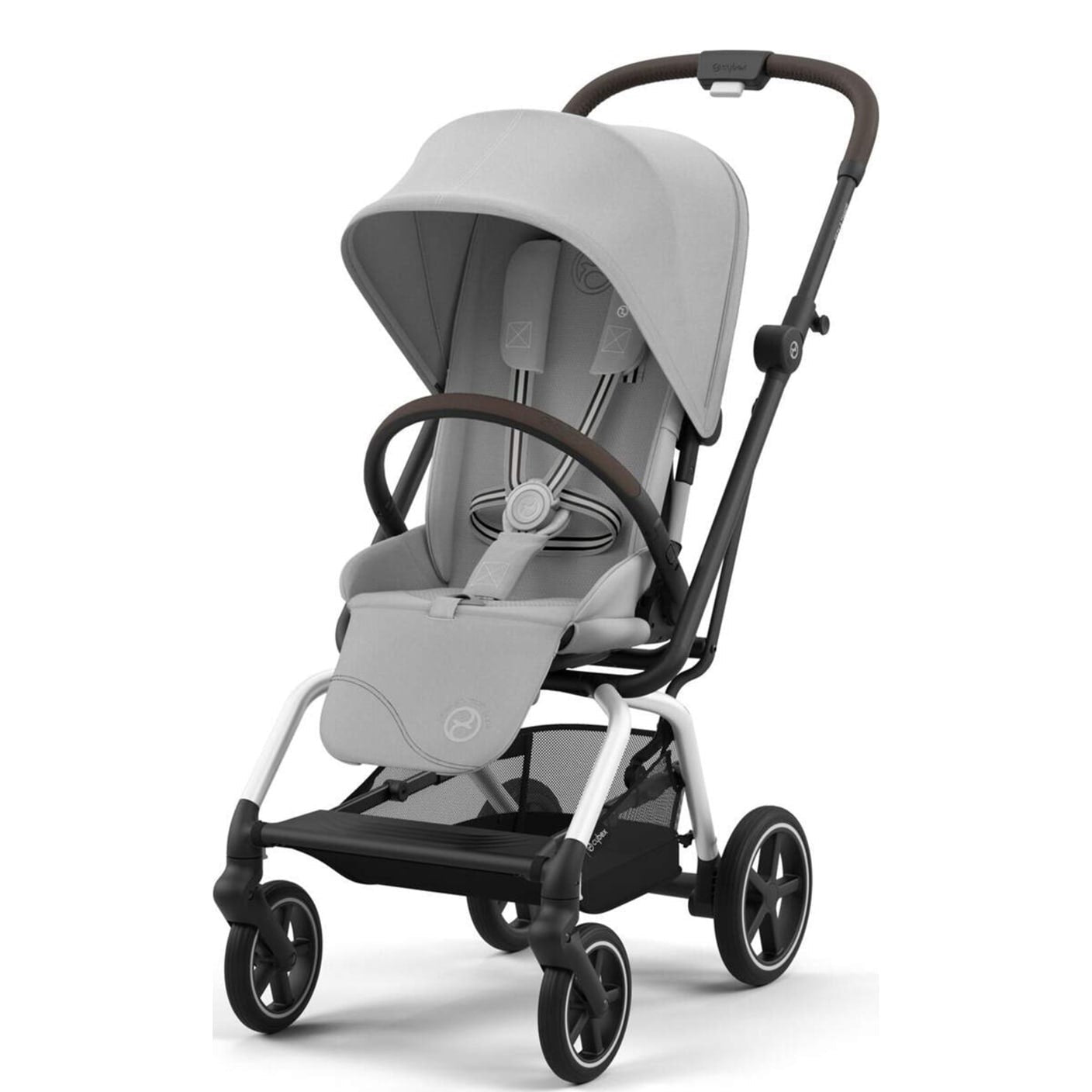 Cybex Eezy S Twist2 Kabin Boy 360 Derece Dönen Bebek Arabası Silver Fog Grey + Adaptör