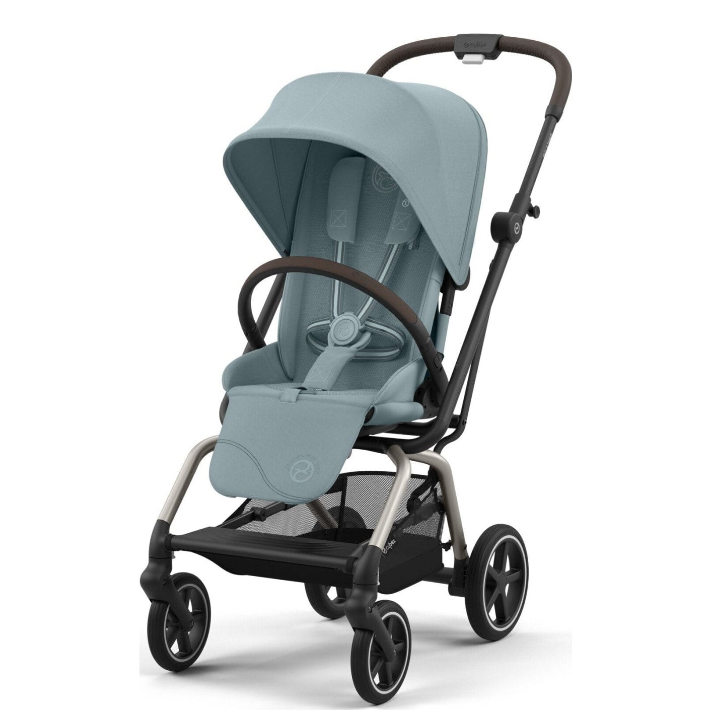 Cybex Eezy S Twist2 Kabin Boy 360 Derece Dönen Bebek Arabası Taupe Stormy Blue + Adaptör