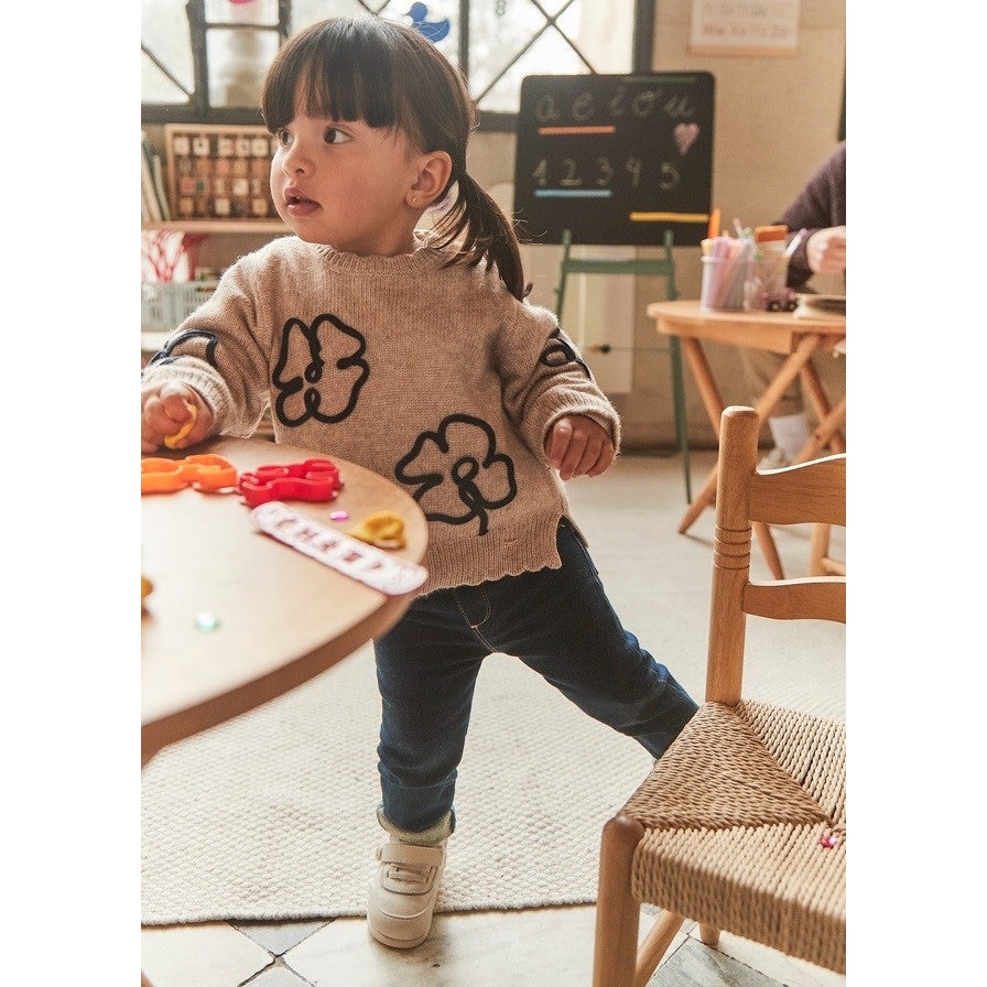 Mayoral Kışlık Kız Bebek Denim Tayt Pantolon Lacivert