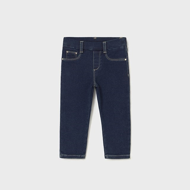 Mayoral Kışlık Kız Bebek Denim Tayt Pantolon Lacivert