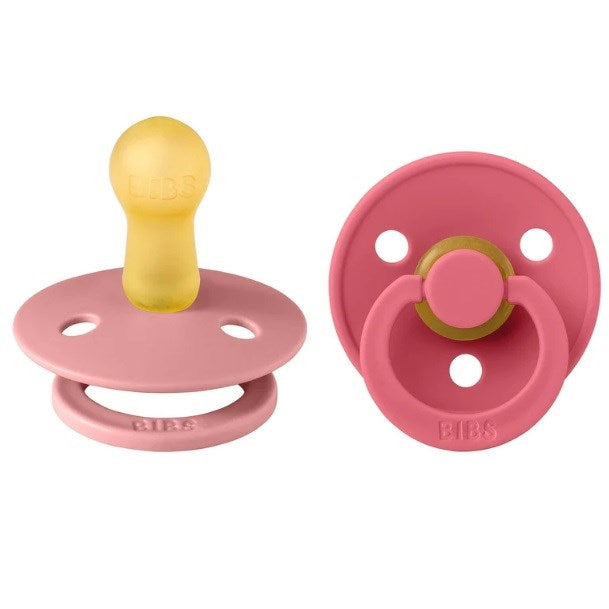Bibs Colour Bebek Doğal Kauçuk 2'li  Emzik Dusty Pink / Coral 6-18 Ay Pembe