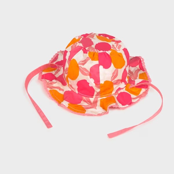 Mayoral Yazlık Kız Bebek Çift Taraflı Şapka Pembe