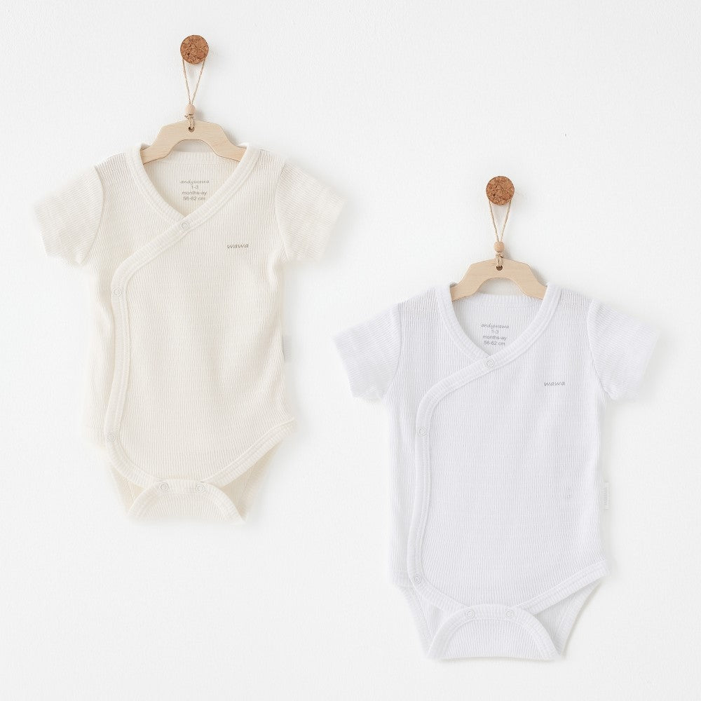 Andy Wawa Andywawa Yazlık Bebek Body 2'li Set - Special Modal Ekru - Body,Tulum,Zıbın