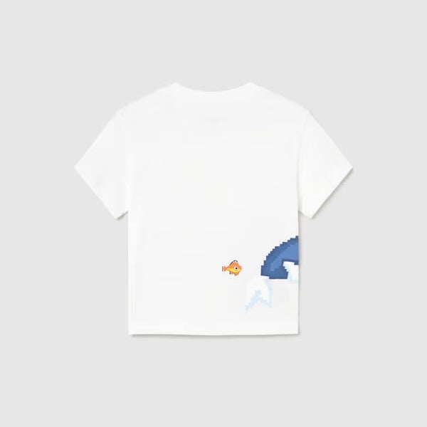 Mayoral Yazlık Erkek Bebek Kısa Kol T-shirt Beyaz