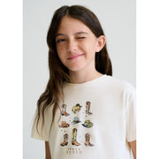 Mayoral Yazlık Kız Kısa Kol T-shirt Ekru