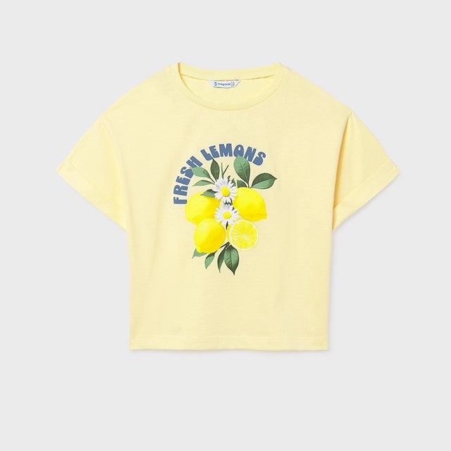 Mayoral Yazlık Kız Kısa Kol T-shirt Sarı