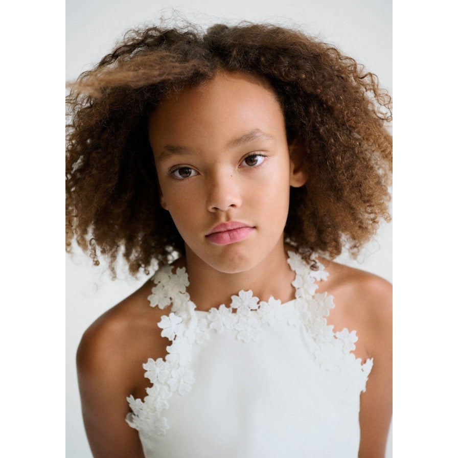 Mayoral Yazlık Kız Kısa Kol T-shirt Ekru