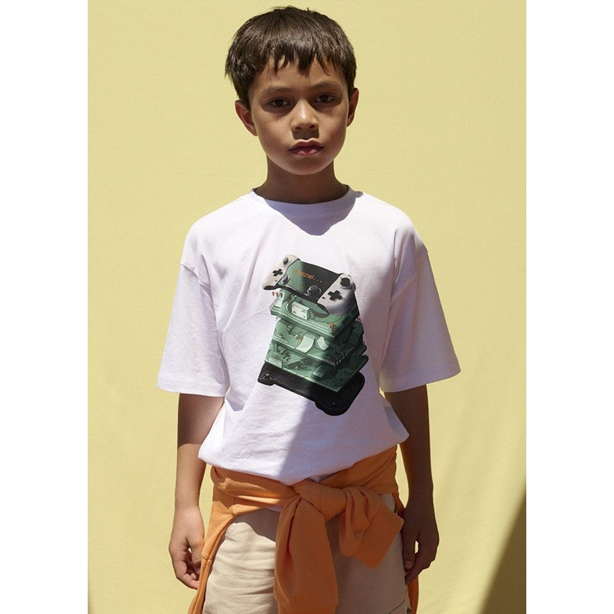 Mayoral Yazlık Erkek Kısa Kol T-shirt Beyaz