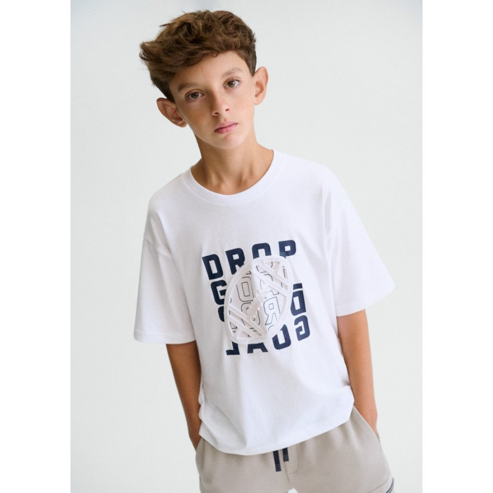 Mayoral Yazlık Erkek Kısa Kol T-shirt Beyaz