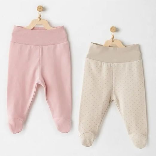 Andywawa Kız Bebek 2'li Patikli Pantolon Set Pembe