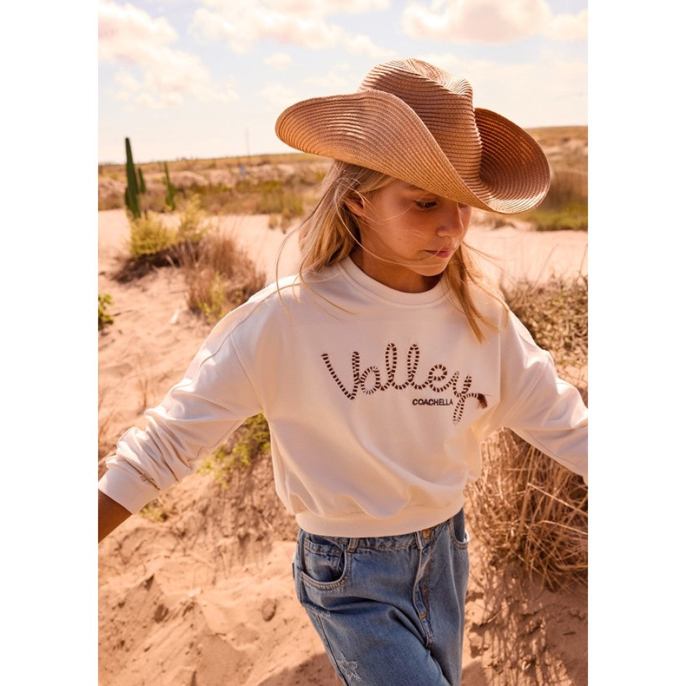 Mayoral Yazlık Kız Sweatshirt Ekru