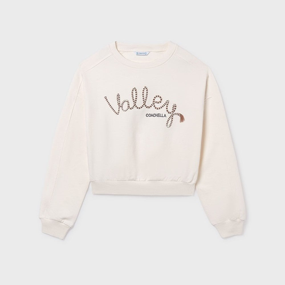 Mayoral Yazlık Kız Sweatshirt Ekru