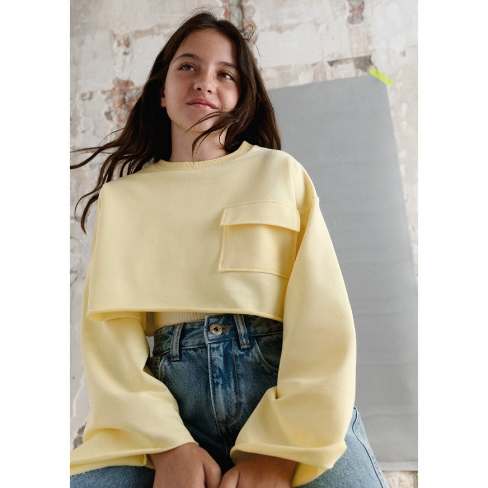 Mayoral Yazlık Kız Bluz Sweatshirt Set Sarı