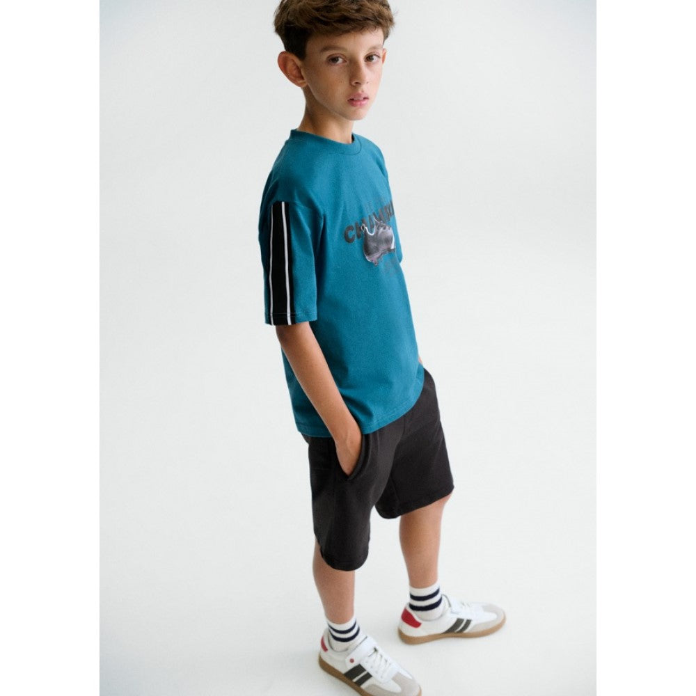 Mayoral Yazlık Erkek T-shirt Şort 2'li Set Mavi