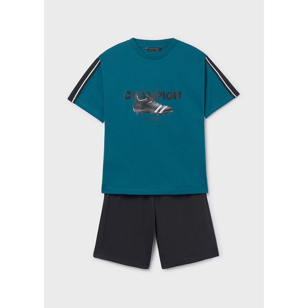 Mayoral Yazlık Erkek T-shirt Şort 2'li Set Mavi