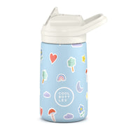 Cool Bottles Paslanmaz Çelik Suluk - The Kiddie Bottle Rainbow Clouds 350 ml