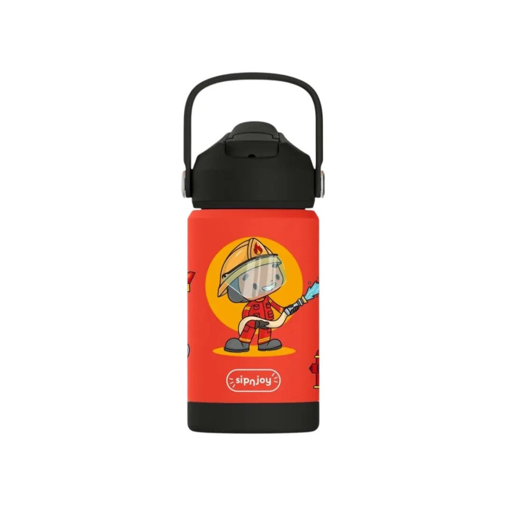SipnJoy FlipSip Çocuk Su Termosu 360 ml - Firefighter Buddy