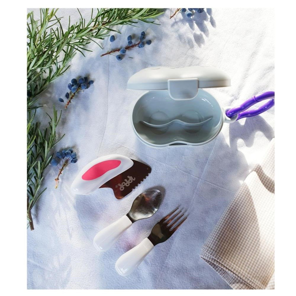 Doddl Çatal Kaşık Bıçak Seti 1-5 Yaş Magenta - Çatal Kaşık Tabak - Görsel 6