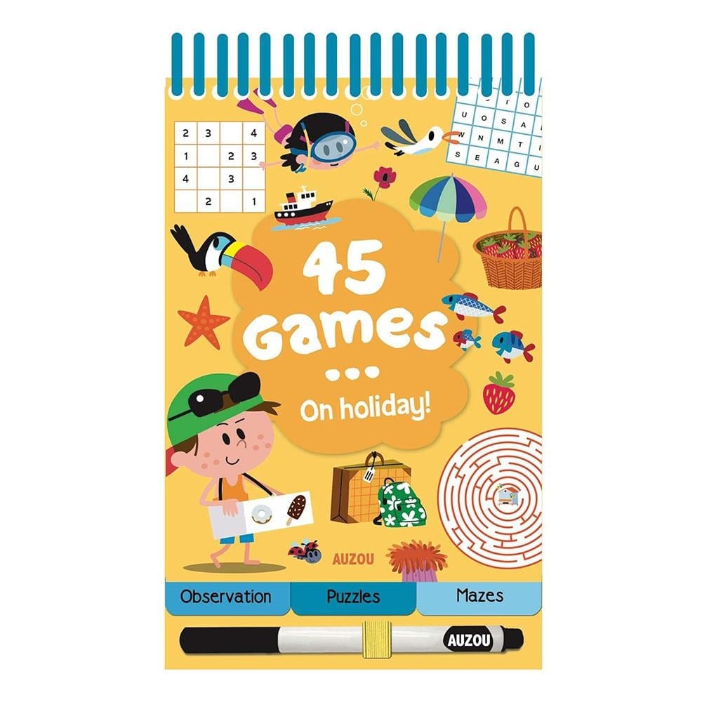 Auzou 45 Games - On Holiday - Kitap