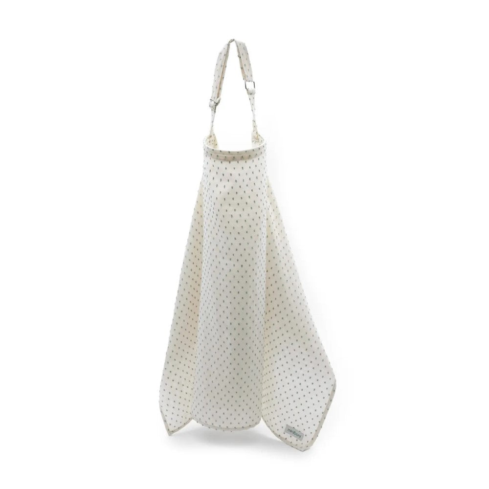 Miniboni Müslin Emzirme Örtüsü White Yeşil