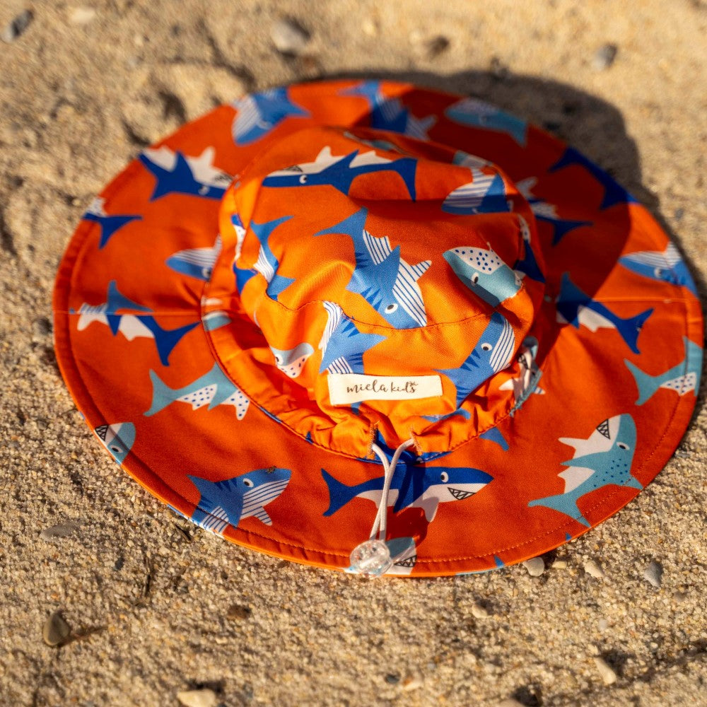 Miela Kids Erkek Çocuk UV Korumalı Şapka - Shark Turuncu