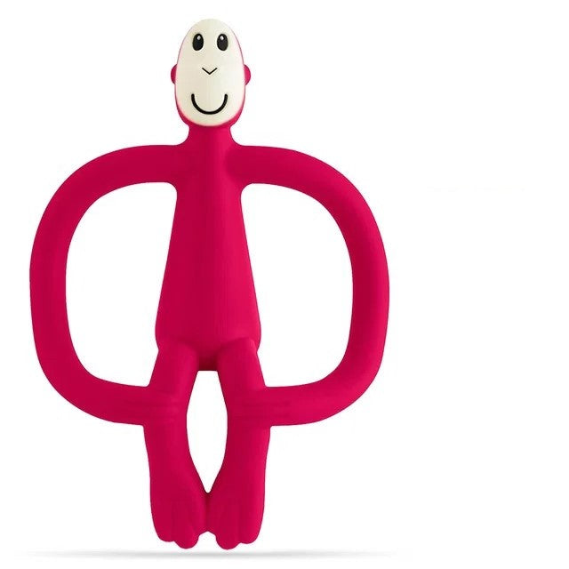 Matchstick Monkey Silikon Diş Kaşıyıcı Kırmızı