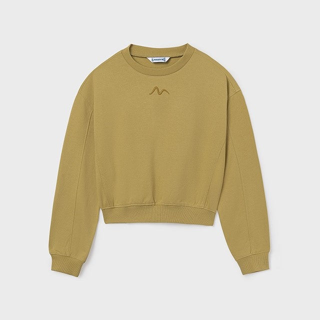 Mayoral Kışlık Kız Uzun Kol Sweatshirt Yeşil