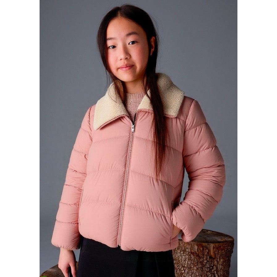 Mayoral Kışlık Kız Kürklü Anorak Mont Pembe