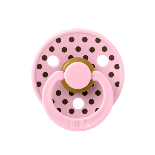 Bibs Studio Polka Small Emzik- Mocha 6+Ay Pembe