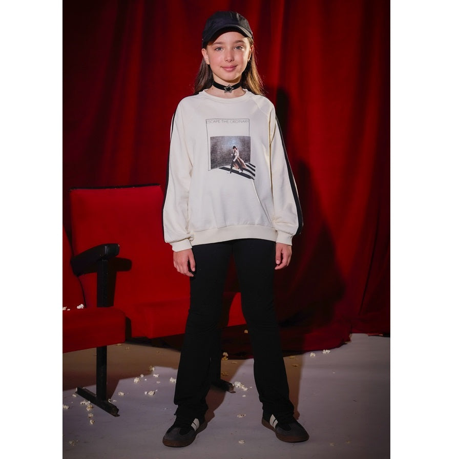 Mayoral Kışlık Kız Sweatshirt Tayt Pantolon Set Siyah