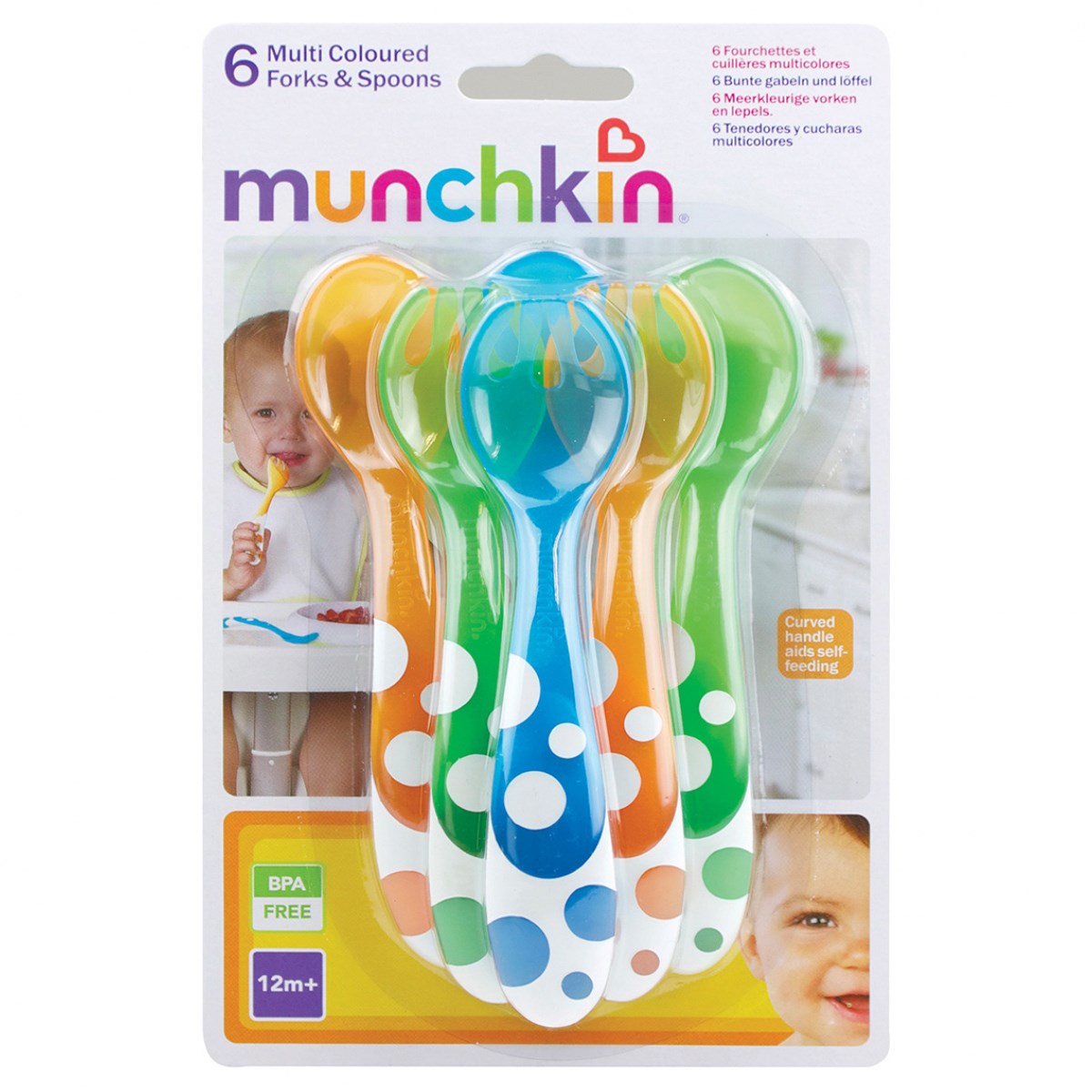 Munchkin Renkli Çatal ve Kaşık Seti 12 ay+ 6 Adet
