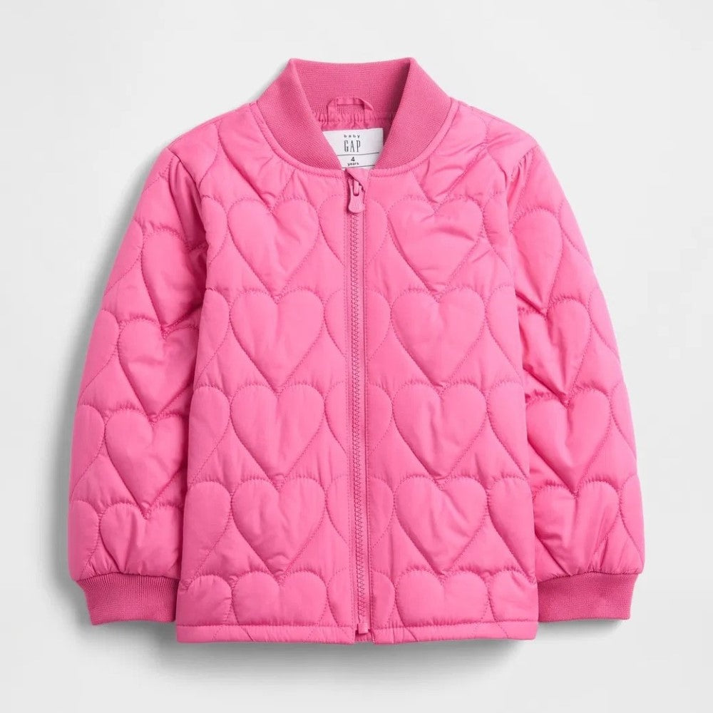 GAP Kız Bebek Kapitone Bomber Mont Pembe