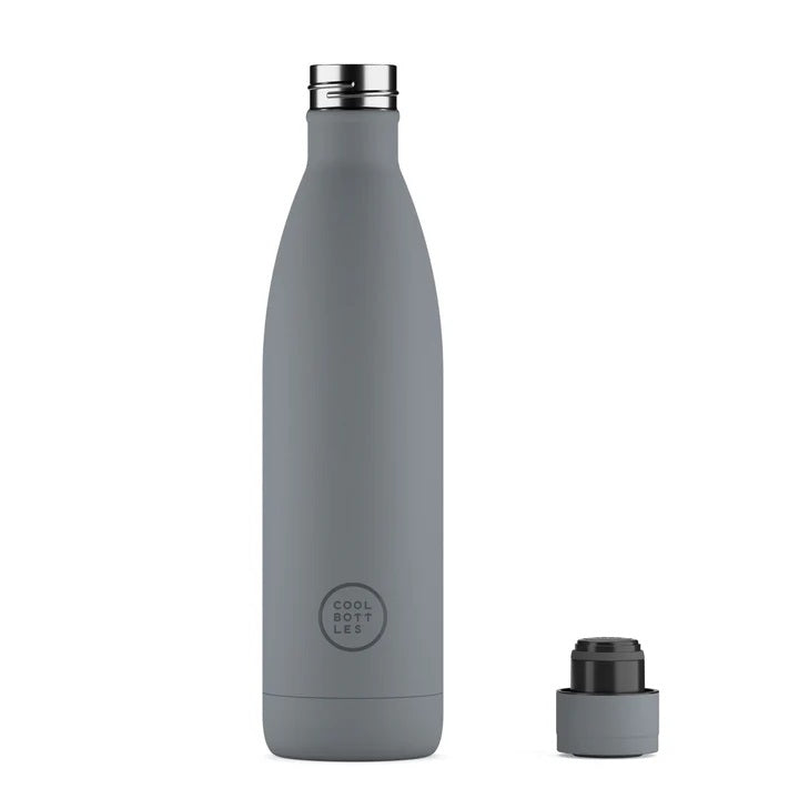 Cool Bottles Paslanmaz Çelik Şişe - The Bottle Pastel Grey 750ml