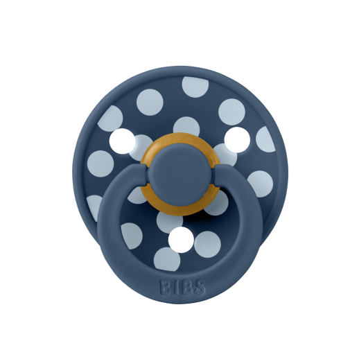 Bibs Studio Polka Big Emzik- Baby Blue 0-6 Ay Mavi