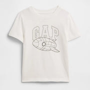 GAP Logo Erkek Bebek Kısa Kol T-shirt Beyaz