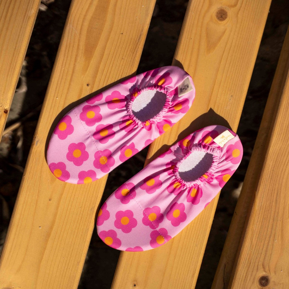 Miela Kids Kız Çocuk Kaydırmaz Havuz/Deniz Patik - Scallop Bloom Pembe