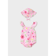 Mayoral Yazlık Kız Bebek Mayo Şapka 2'li Set Pembe