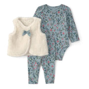 Carter's Kız Bebek Yelekli 3'lü Set Mavi