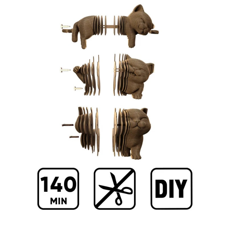 Cartonic 3D Puzzle - Kıttens Trıo - Eğitici Oyuncak - Görsel 7