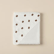 Mama Yoyo Bebek Banyo Havlusu Ayı Desenli 90x90 cm Ekru