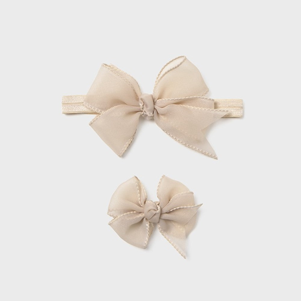 Mayoral Kız Bebek Saç Bandı Bej